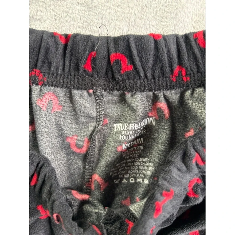 True Religion Loungewear Men's Pajama Pants M Black Elastic Waistband